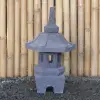 Product image 4 of the product “Japanese style Garden Lantern, made from Andesit Stone. Multipart. 50 cm Height, Roof is 30 cm width. ”